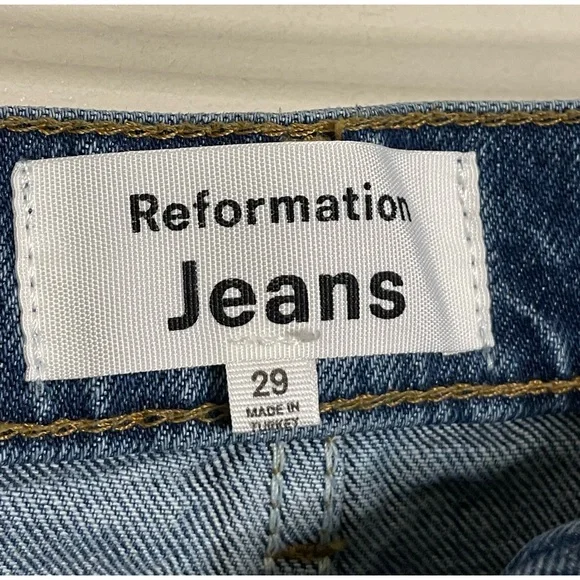 Reformation Jagger Denim Midi Skirt in Hemlock